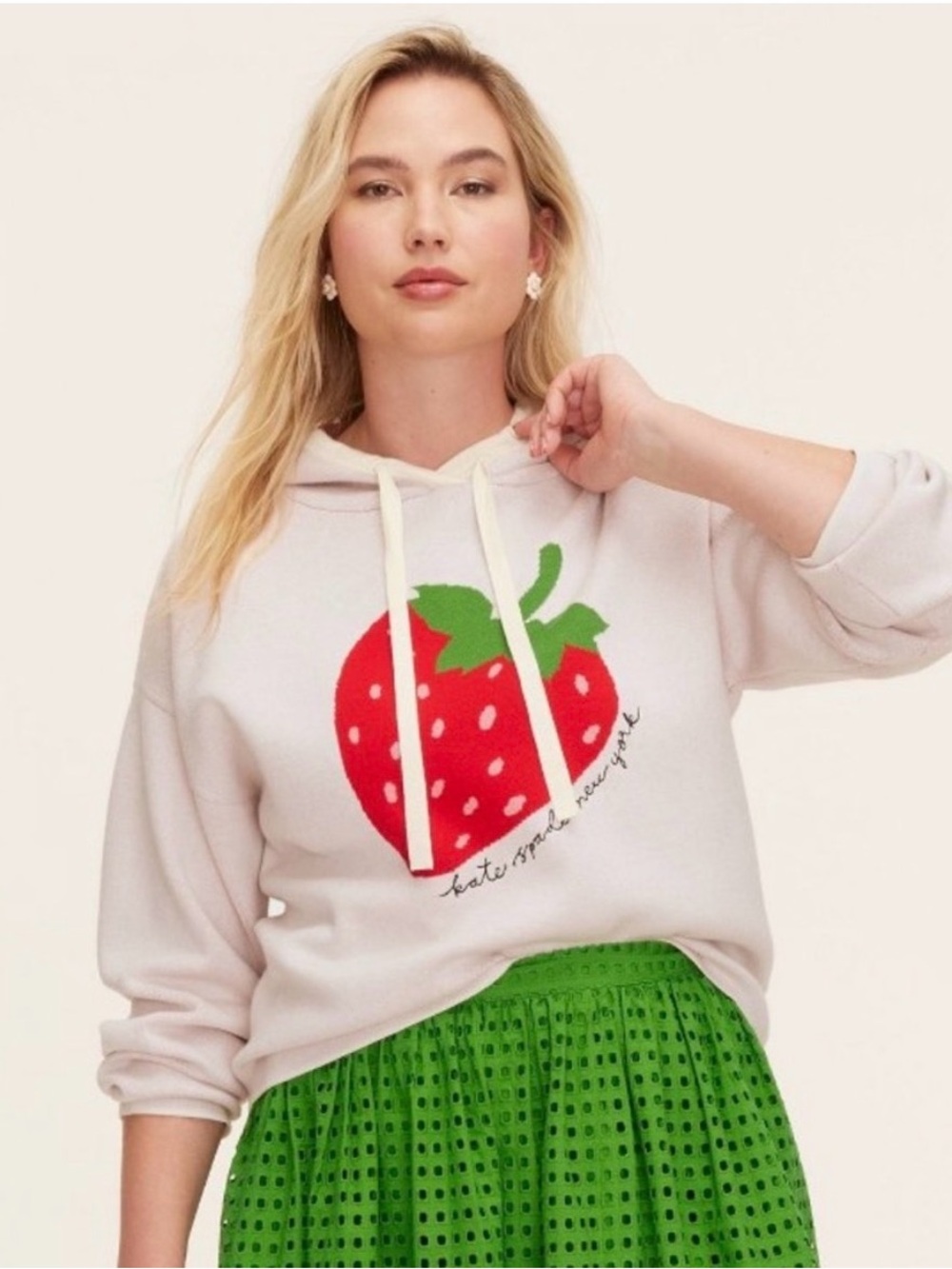 NWT Kate Spade New York x Target Strawberry Hooded Sweatshirt XXS 🍓 - Picture 3 of 9